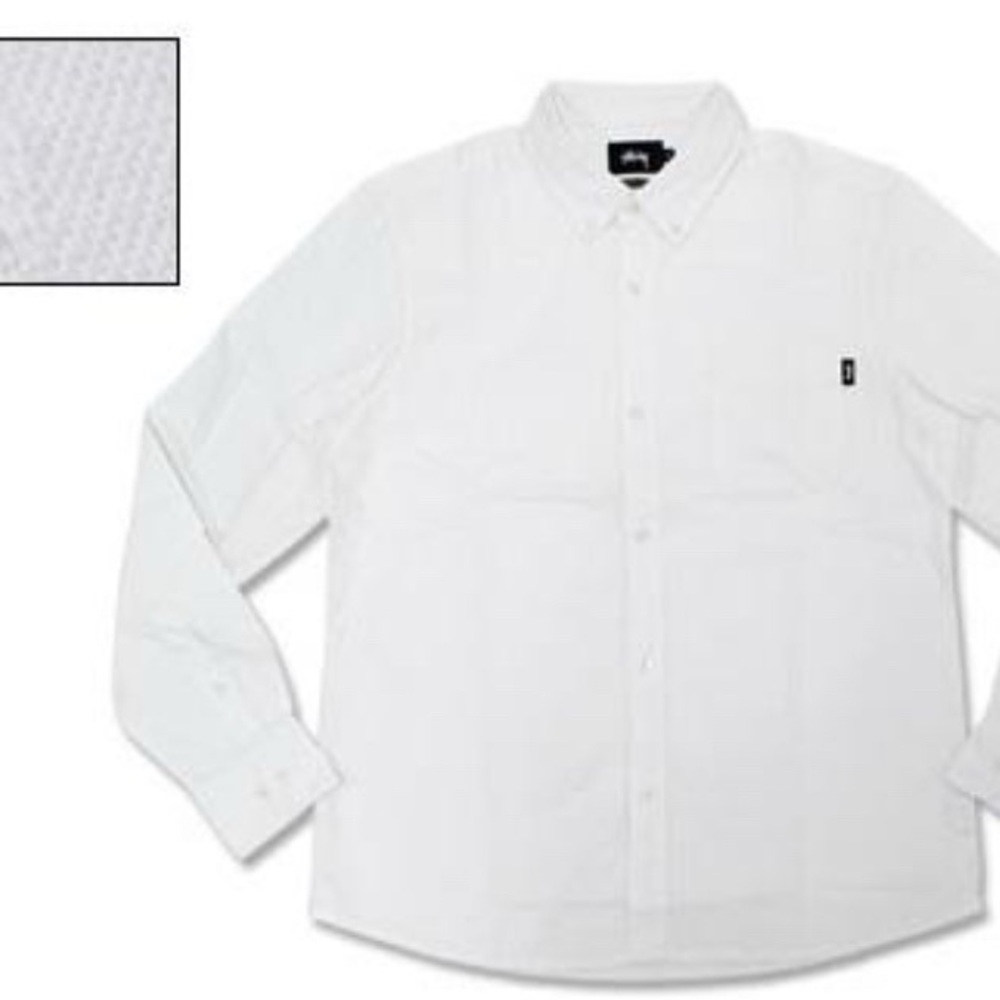 Stussy Diamond Jacquard Long Sleeve Button Down.